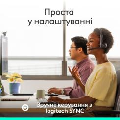 Наушники Logitech Zone 305 for Business Bluetooth Black Фото 7
