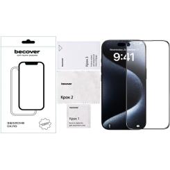 Стекло защитное BeCover Apple iPhone 16 Plus Black Фото 3