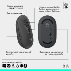 Комплект Logitech POP Icon Combo Bluetooth UA Graphite Фото 6
