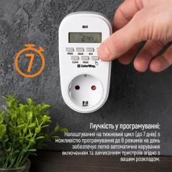 Таймер-розетка ColorWay CW-STE01-7D Фото 7