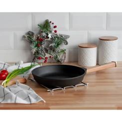 Сковорода Brizoll Optima чавунна з ручкою 220х40 мм Фото 8