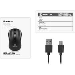 Мышка REAL-EL RM-450W Wireless/Bluetooth Black/Gray Фото 9
