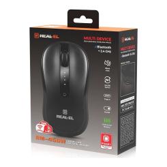 Мышка REAL-EL RM-450W Wireless/Bluetooth Black/Gray Фото 8
