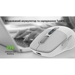 Мышка REAL-EL RM-480W Wireless/Bluetooth White Фото 9