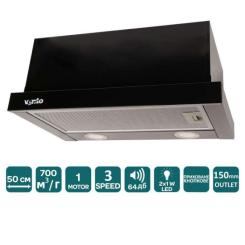 Вытяжка кухонная Ventolux GARDA 50 BK (700) LED Фото 2