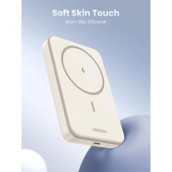 Батарея универсальная Ugreen 10000mAh 20W Magnetic Wireless beige Фото 3