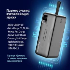 Батарея универсальная ColorWay 50 000 mAh PD/18W, QC3.0/22.5, Digital Display, Bl Фото 9
