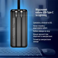 Батарея универсальная ColorWay 50 000 mAh PD/18W, QC3.0/22.5, Digital Display, Bl Фото 11