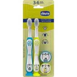 Детская зубная щетка Chicco 3-6 лет, 2 шт. Фото