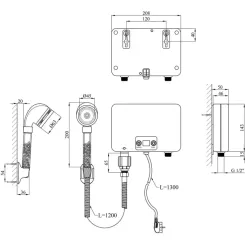 Проточный водонагреватель Kroner Volt-CW200WMDS Фото 4