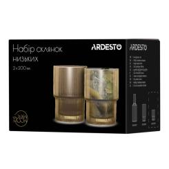 Набор стаканов Ardesto 200мл, 2шт, скло, золотистий Фото 6