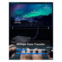 Кабель мультимедийный Cabletime HDMI M to HDMI M 1.0m V2.1 Фото 4