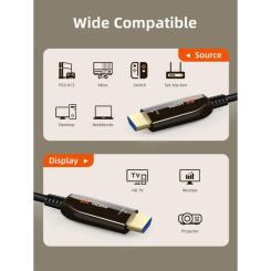 Кабель мультимедийный Cabletime HDMI M to HDMI M 100.0m V2.1 AOC Фото 1