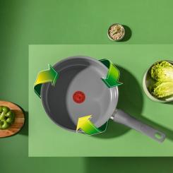 Сотейник Tefal Renewal, 24см, алюміній, бакеліт, скло, сірий Фото 2