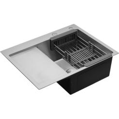 Мойка кухонная Kroner Geburstet-6350RHM Фото 3
