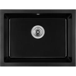 Мойка кухонная GRANADO Under top L black shine Фото