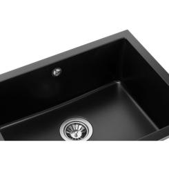 Мойка кухонная GRANADO Under top L black shine Фото 4