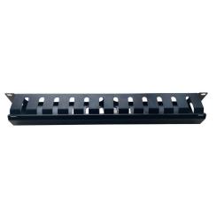 Кабельный организатор GEAR 19" 1U гребінчатий, цільнометалевий Фото