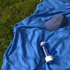 Плед Bergamo подушка Mild флисовый 150 х 180 см Синий Фото 2