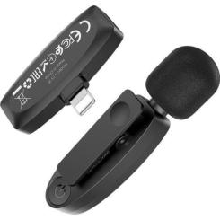 Микрофон XO MKF08B з придушенням шуму lightning Black Фото 2