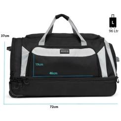 Сумка дорожная TravelZ Wheelbag Doubleloader black 96L (603098) Фото 6