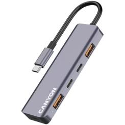 Концентратор Canyon hub DS-18 5in1 USB-C Grey Фото 3