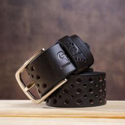 Ремень Grande Pelle Джинсовый Коричневый Фото 2