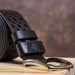 Ремень Grande Pelle Джинсовый Коричневый Фото 5