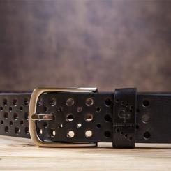 Ремень Grande Pelle Джинсовый Коричневый Фото 6