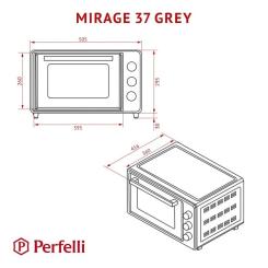 Электропечь Perfelli MIRAGE 37 GREY Фото 11
