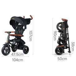 Детский велосипед QPlay Rito Deluxe Складаний Триколісний Black Фото 1