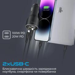 Зарядное устройство Promate 2xUSB-C + USB-A Фото 3