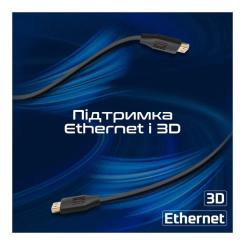 Кабель мультимедийный Promate HDMI M to HDMI M 3.0m V2.0 Фото 3