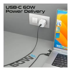 Дата кабель Promate USB-C to USB-C + Lightning black Фото 3