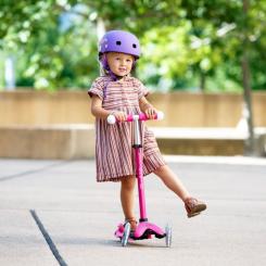 Шлем Micro M (52-56 см) фіолетовий з квітами Фото 6