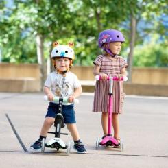 Шлем Micro M (52-56 см) фіолетовий з квітами Фото 7