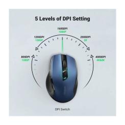 Мышка Ugreen MU006 Ergonomic Wireless Blue Фото 2