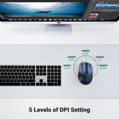 Мышка Ugreen MU006 Ergonomic Wireless Blue Фото 7