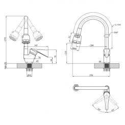 Смеситель Agua Sevilla-C039NGR Фото 6