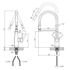 Смеситель Kroner Ersel-C03111BLK Фото 8