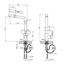 Смеситель Kroner Klassisch-PVD03918V Фото 9