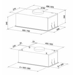 Вытяжка кухонная Eleyus NAVIS 700 LED 52 BL Фото 11