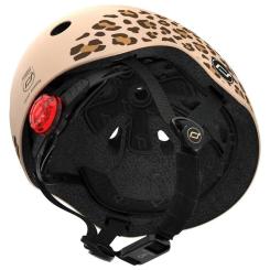 Шлем Scoot&Ride 45-51см , леопард, з ліхтариком Фото 6