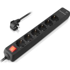 Сетевой фильтр питания REAL-EL RS-PROTECT 605 3m, black Фото 4