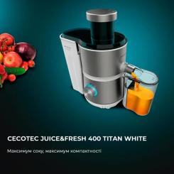 Соковыжималка Cecotec Juice&Fresh 400 Titan White Фото 1