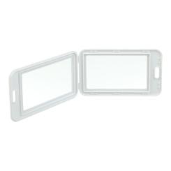 Бейдж Buromax вертикальный, 69 х 111мм, PP+PVC, белый Фото 1