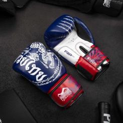 Боксерские перчатки Phantom Muay Thai Blue 12 унцій Фото 9