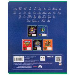 Тетрадь Kite Ninja Turtles, 18 аркушів, лінія Фото 6