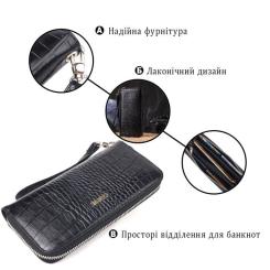 Кошелек Canpellini Из натуральной кожи Черный Фото 3