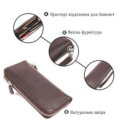 Кошелек Canpellini Из натуральной кожи Коричневый Фото 3